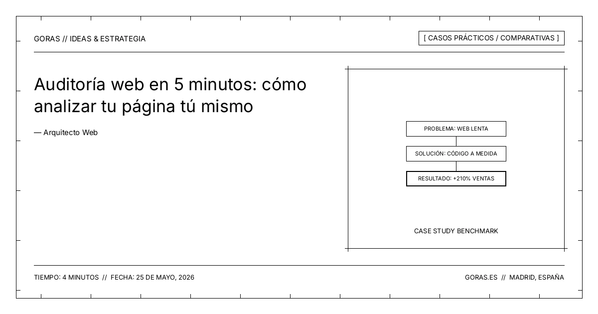 Auditoría web en 5 minutos paso a paso