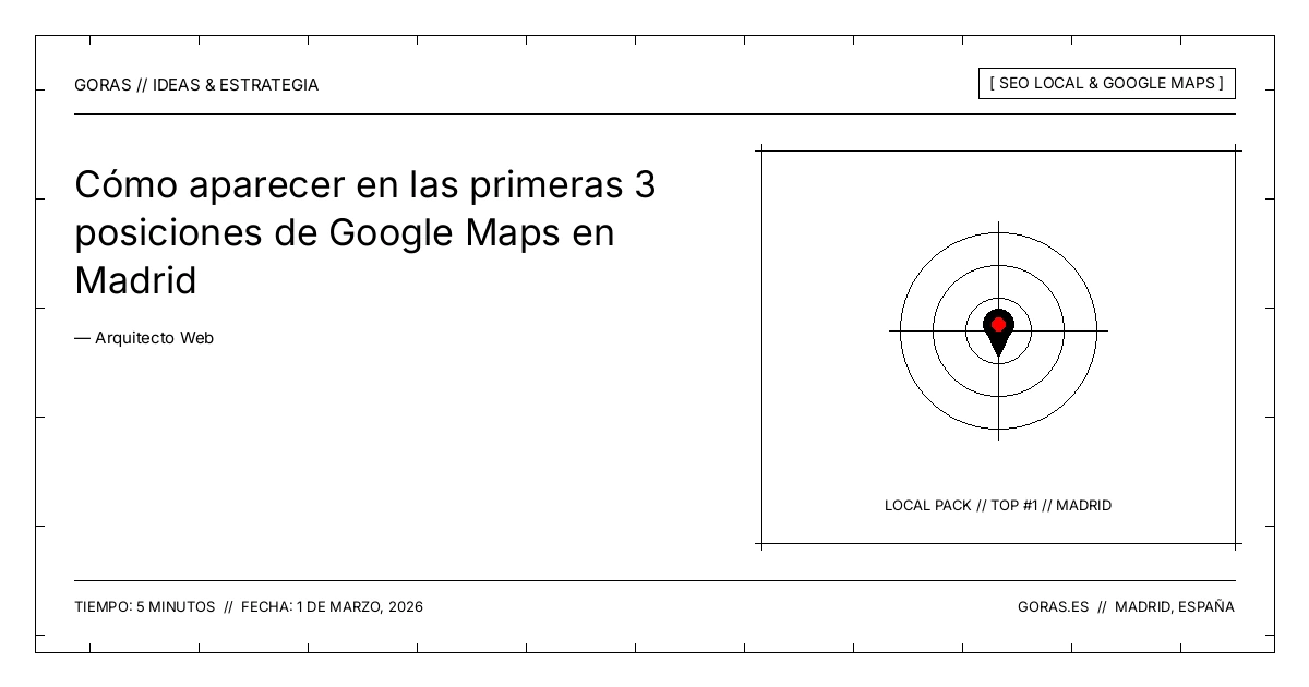 Primeras posiciones en Google Maps Madrid
