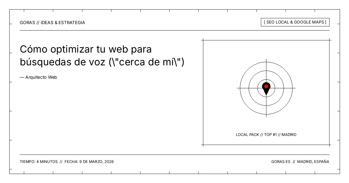 Búsquedas de voz y cerca de mí en SEO local