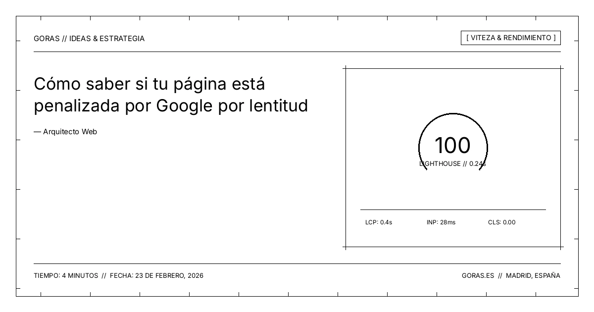 Penalización de Google por lentitud