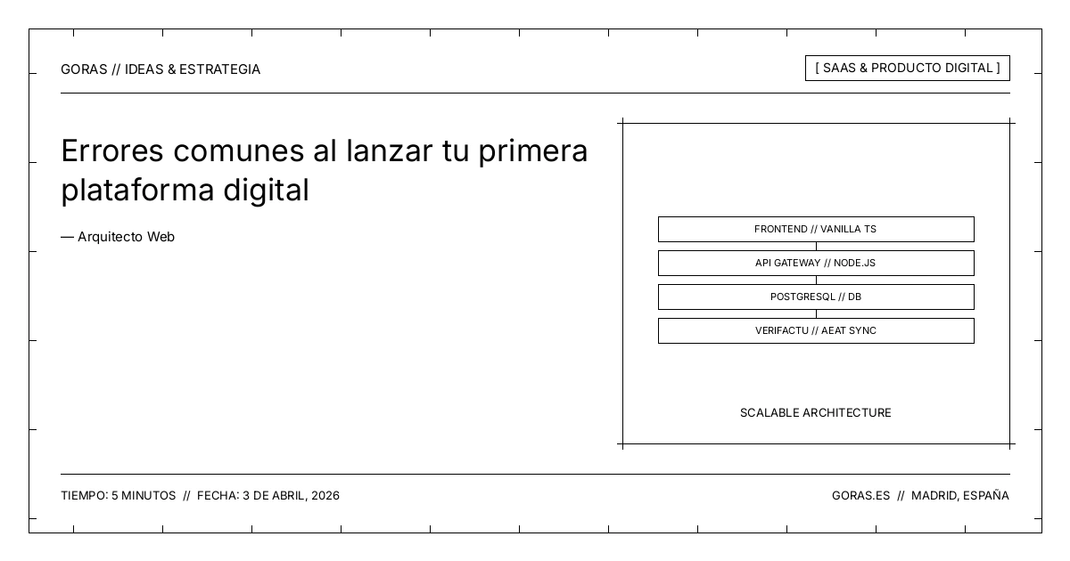 Errores al crear una plataforma digital o SaaS