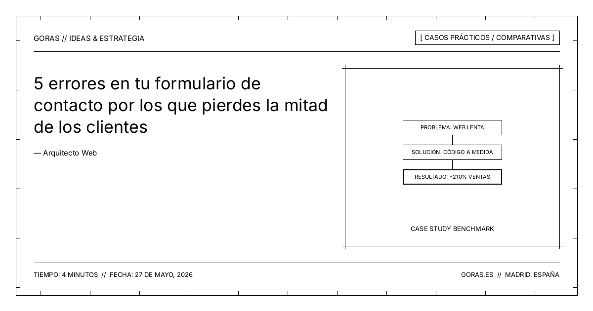 Errores comunes en formularios de contacto web