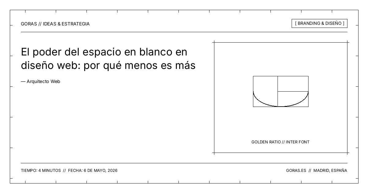 El espacio en blanco en diseño web
