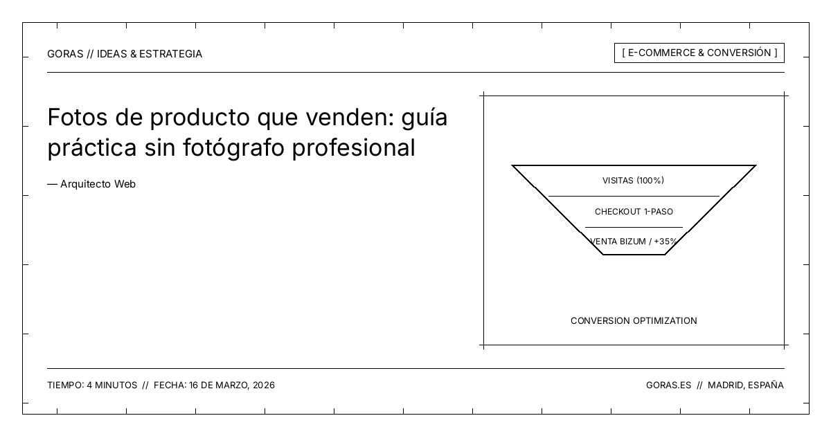 Fotografía de producto para e-commerce
