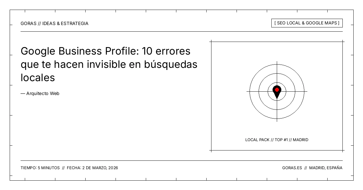 Errores comunes en Google Business Profile