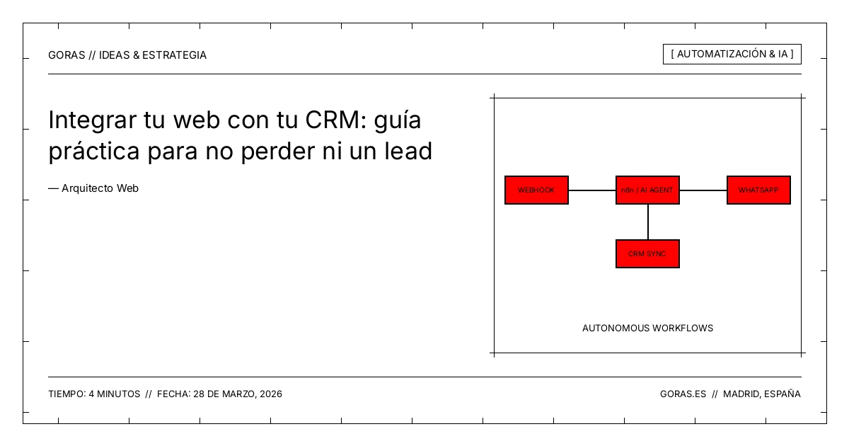 Integración de web con CRM para captación de leads