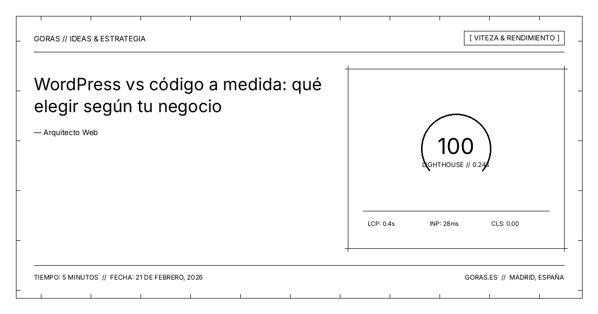 Comparativa entre WordPress y código a medida