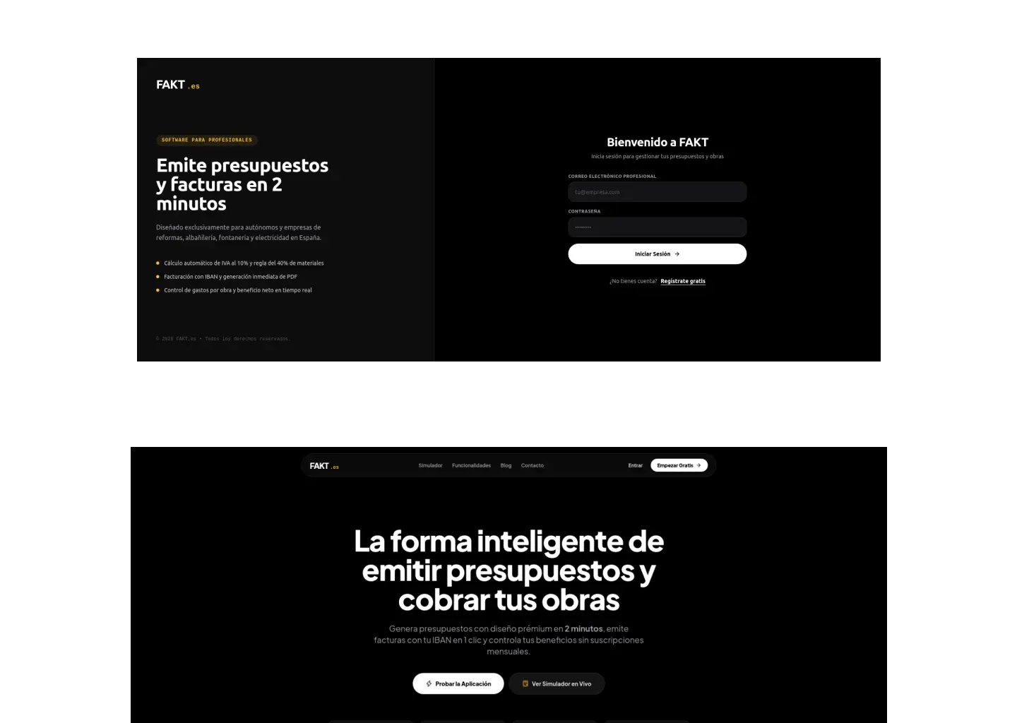 Fakt.es — Panel de facturación principal