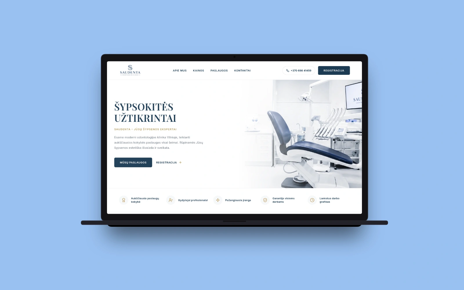 Saudenta — Sitio web y sistema digital para clínica dental